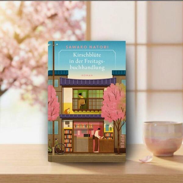 Außenansicht des Buches „Kirschblüte in der Freitagsbuchhandlung“