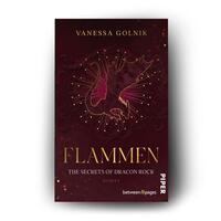 Außenansicht des Buches „Flammen – The Secrets of Dracon Rock“