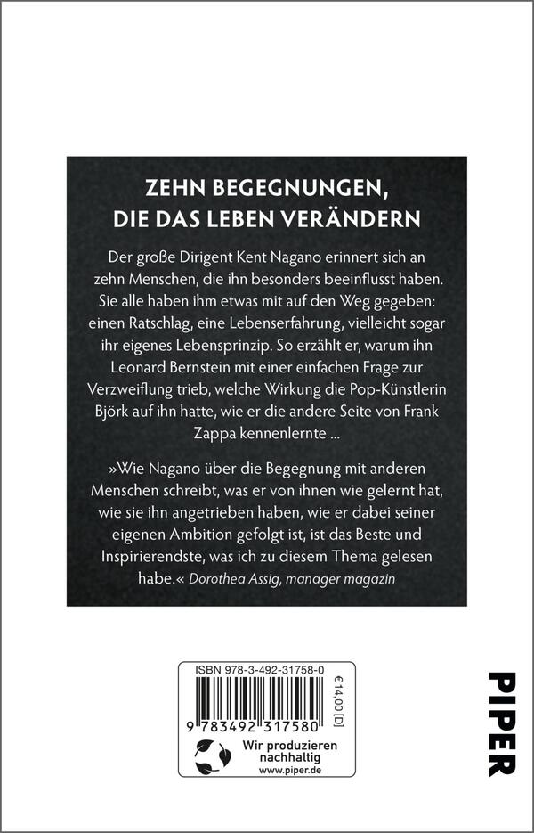 Rückansicht des Buches „10 Lessons of my Life“
