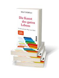 Bücherstapel des Buches „Die Kunst des guten Lebens“
