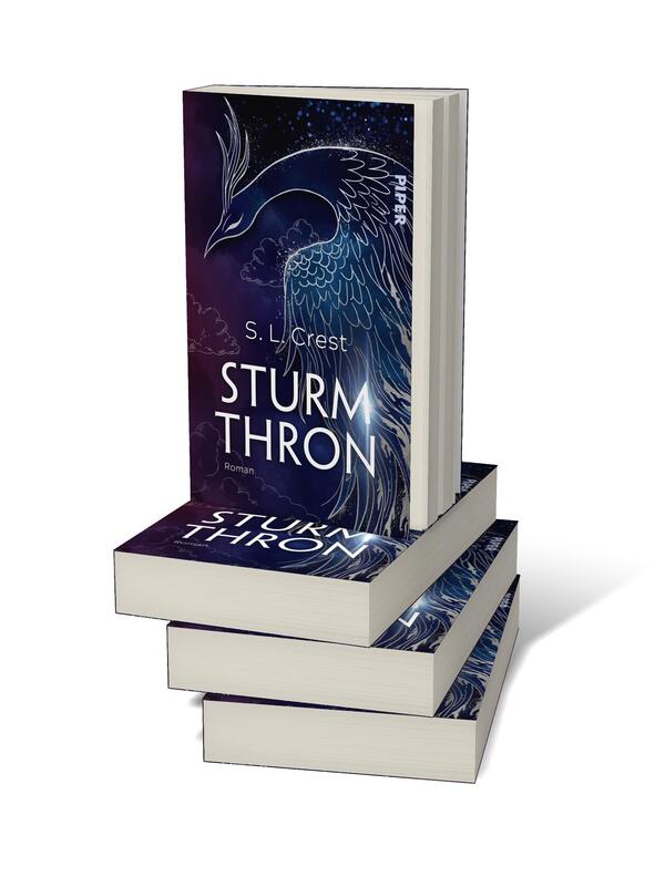 Bücherstapel des Buches „Sturmthron“