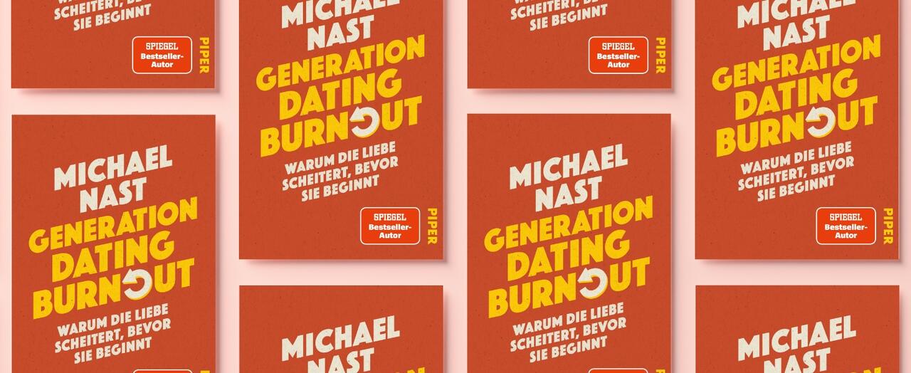 Cover von „Generation Dating Burnout“ mehrmals nebeneinander