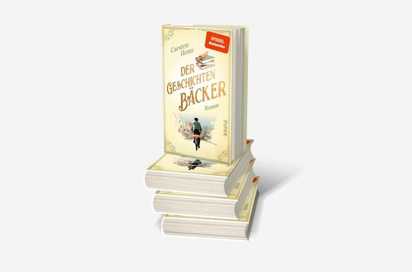 Bücherstapel des Buches „Der Geschichtenbäcker“