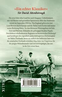 Rückansicht des Buches „First Overland. Als Erste im Land Rover 18.000 Meilen von London nach Singapur “