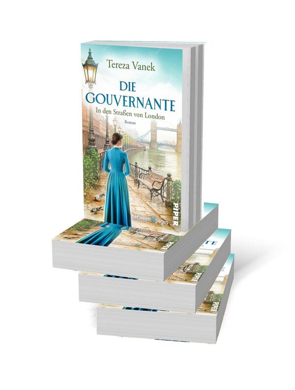 Bücherstapel des Buches „Die Gouvernante. In den Straßen von London“