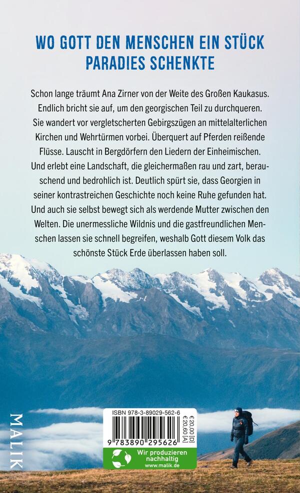 Rückansicht des Buches „Wilde Berge, weites Land“