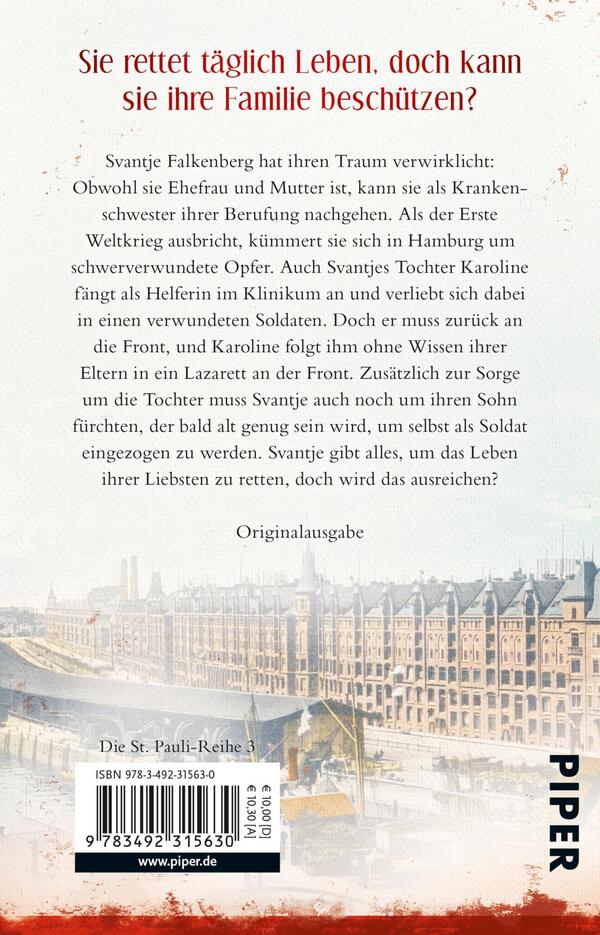Rückansicht des Buches „Die Krankenschwester von St. Pauli – Jahre des Aufbruchs“