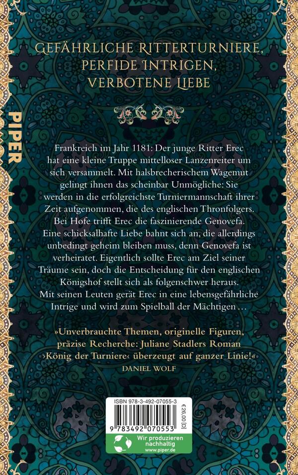 Rückansicht des Buches „König der Turniere“