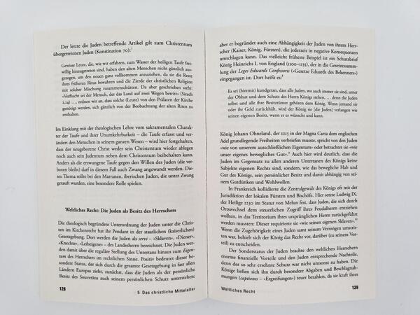 Innenansicht des Buches „Kurze Geschichte des Antisemitismus“