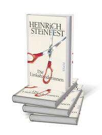 Bücherstapel des Buches „Die Linkshänderinnen“