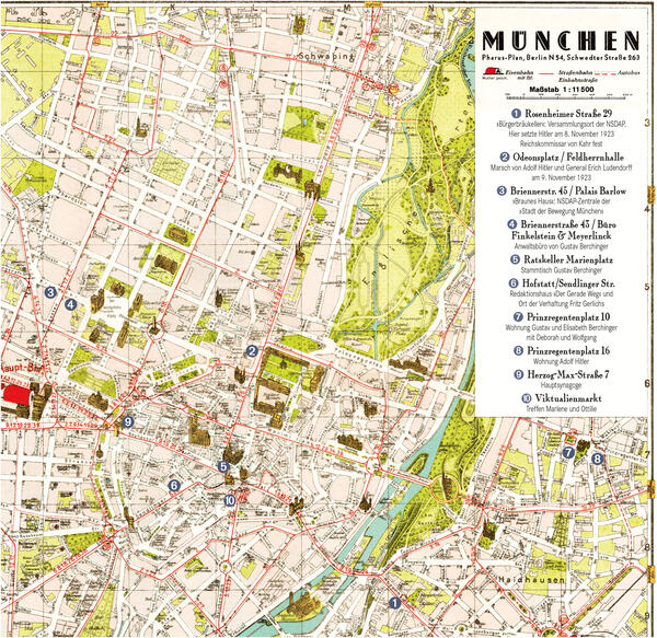 Die Schauplätze in München aus Hanni Münzers Roman „Honigtot“