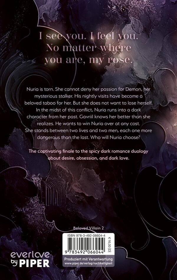 Rückansicht des Buches „Beloved Villain – You can't stay away from me (English Edition)“