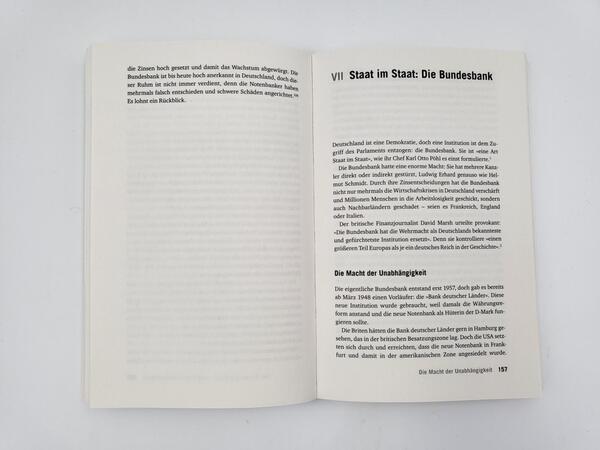 Innenansicht des Buches „Deutschland, ein Wirtschaftsmärchen“
