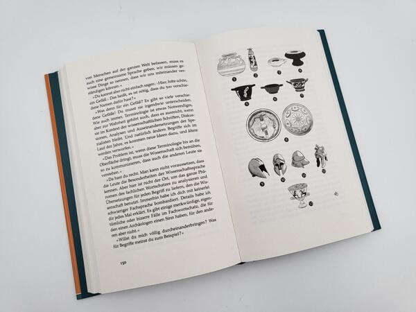 Innenansicht des Buches „Wie ich in den Fahrstuhl stieg und in der Antike landete“