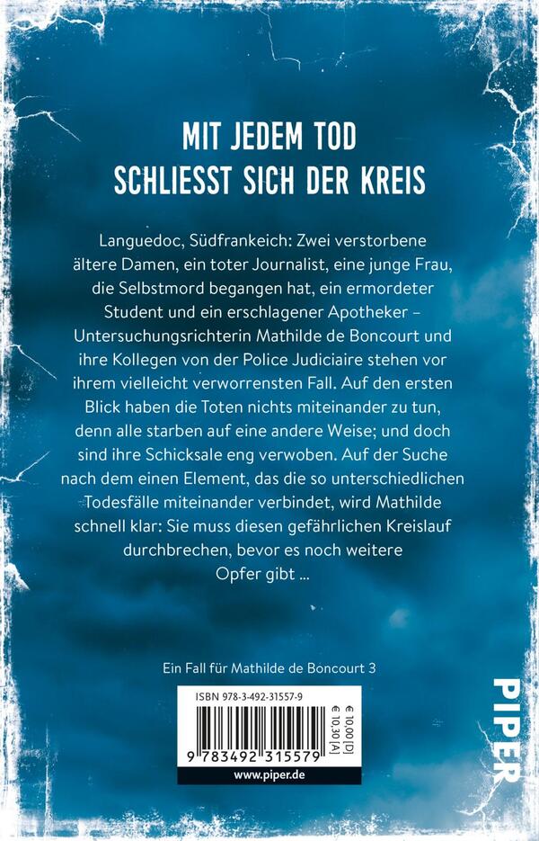 Rückansicht des Buches „Die Richterin und der Kreis der Toten“