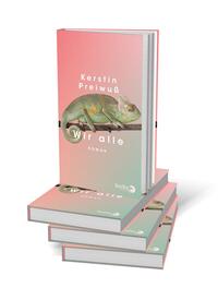 Bücherstapel des Buches „Wir alle“