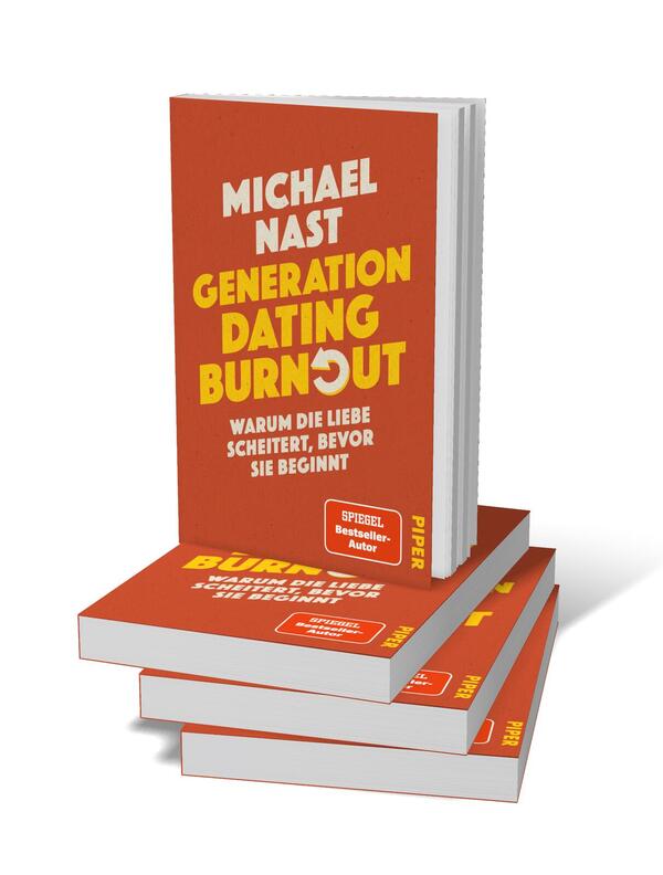 Bücherstapel des Buches „Generation Dating Burnout“