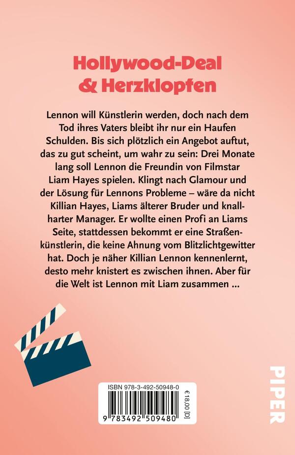 Rückansicht des Buches „How to fake date a Hollywood Star“