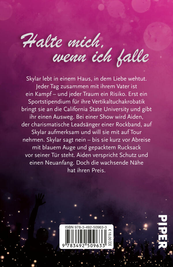 Rückansicht des Buches „Catch me when I fall“