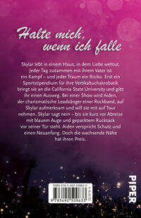 Rückansicht des Buches „Catch me when I fall“