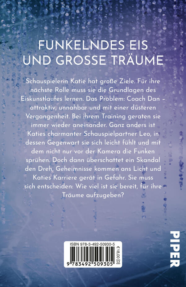 Rückansicht des Buches „Frozen Frames – Funken auf dem Eis“