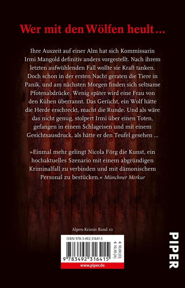Rückansicht des Buches „Wütende Wölfe“