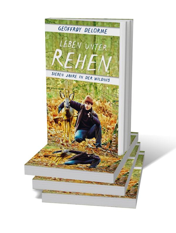 Bücherstapel des Buches „Leben unter Rehen“