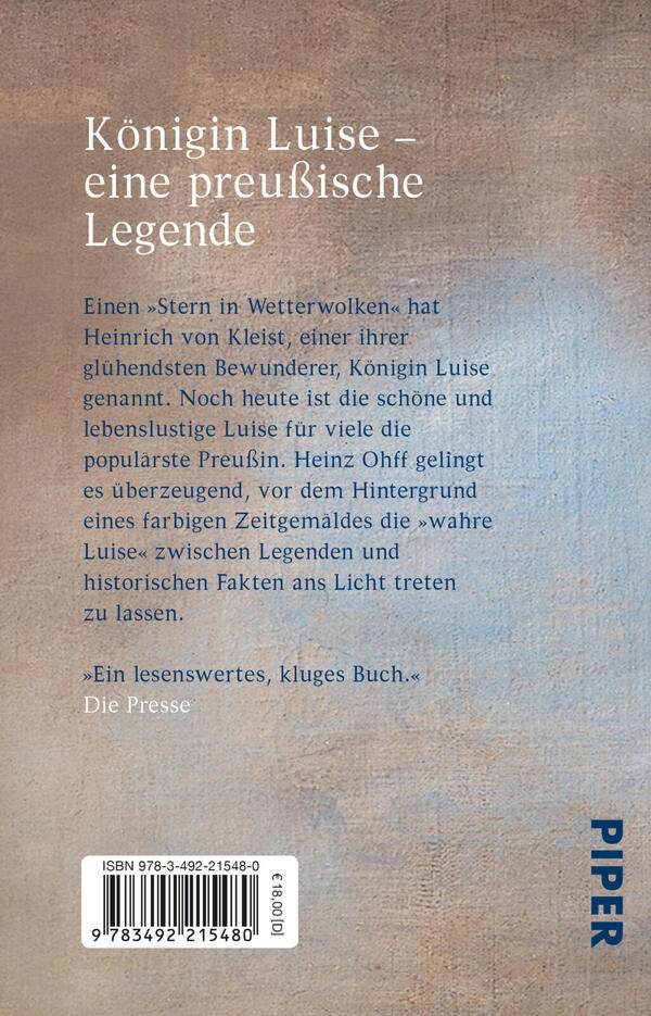Rückansicht des Buches „Königin Luise von Preußen“