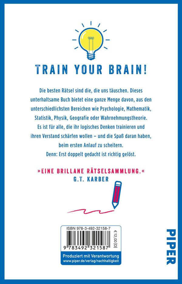Rückansicht des Buches „Think Twice“ 