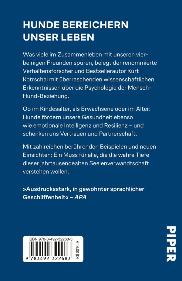 Rückansicht des Buches „Warum Hunde uns zu besseren Menschen machen“