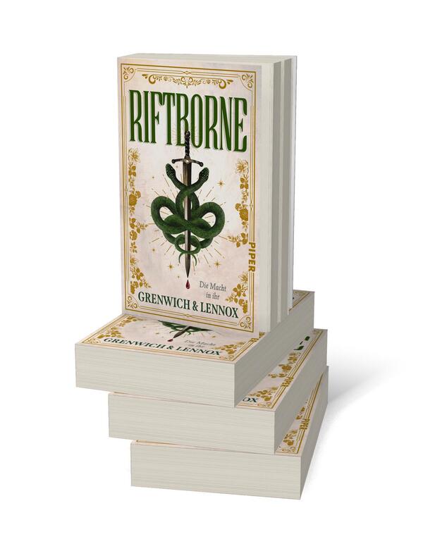 Bücherstapel des Buches „Riftborne“