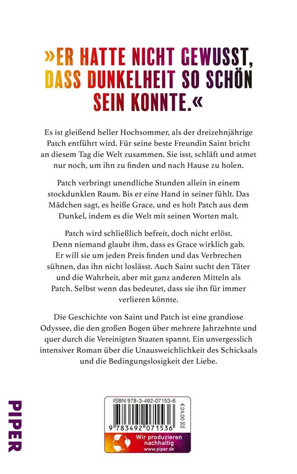 Rückansicht des Buches „In den Farben des Dunkels“ 
