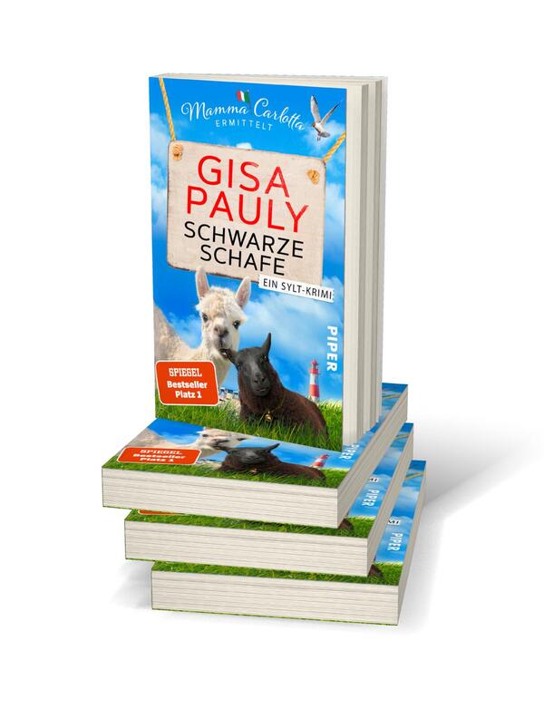Bücherstapel des Buches „Schwarze Schafe“