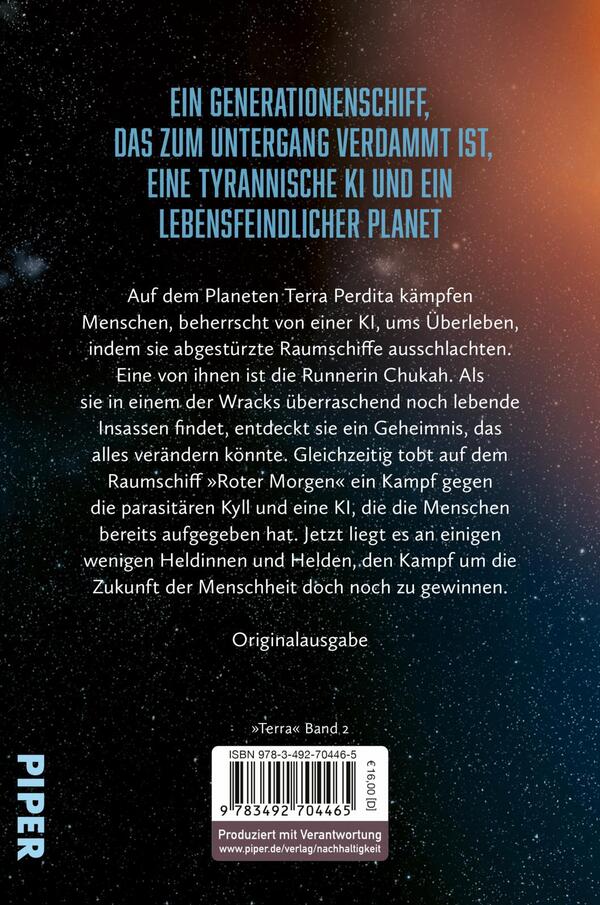 Rückansicht des Buches „Terra Nova“