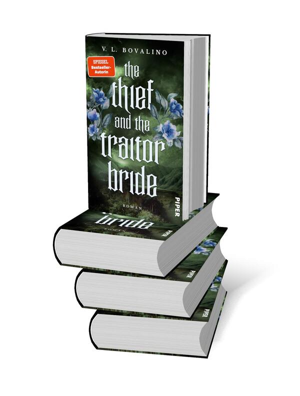 Bücherstapel des Buches „The Thief and the Traitor Bride“