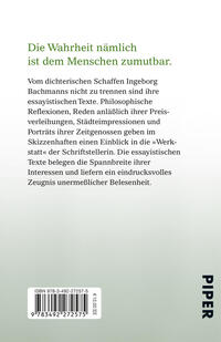 Rückansicht des Buches „Die Wahrheit ist dem Menschen zumutbar“