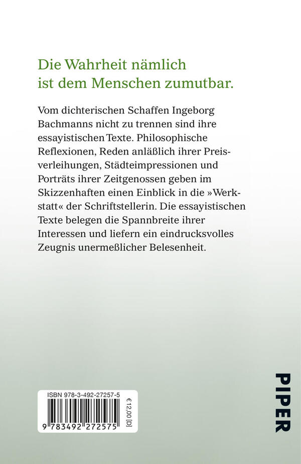Rückansicht des Buches „Die Wahrheit ist dem Menschen zumutbar“