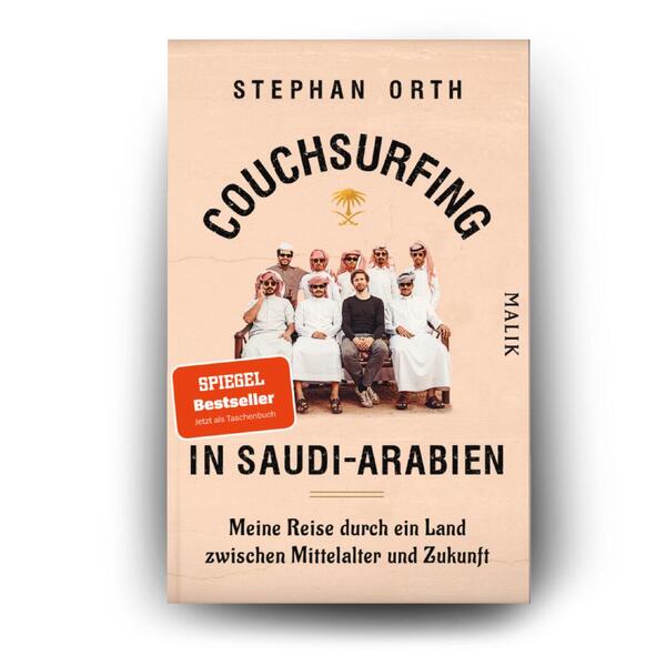 Außenansicht des Buches „Couchsurfing in Saudi-Arabien“