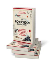 Bücherstapel des Buches „In 80 Morden um die Welt“