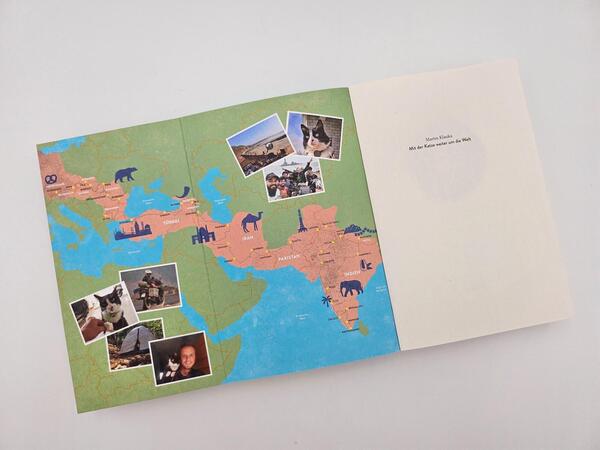 Außenansicht des Buches „Mit der Katze weiter um die Welt“
