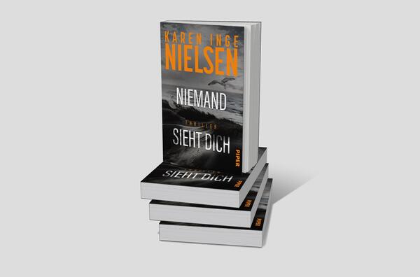 Bücherstapel des Buches „Niemand sieht dich“
