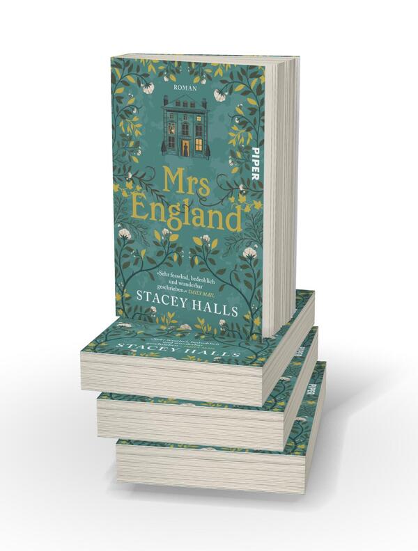 Bücherstapel des Buches „Mrs England“