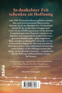 Rückansicht des Buches „Die Hebamme von Auschwitz“