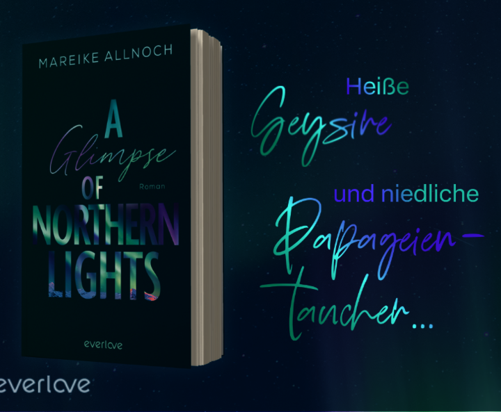 atmosphärischer Banner mit Buchcover