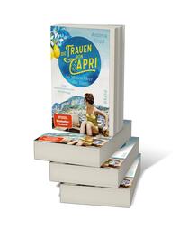 Bücherstapel des Buches „Die Frauen von Capri – Im blauen Meer der Tage “