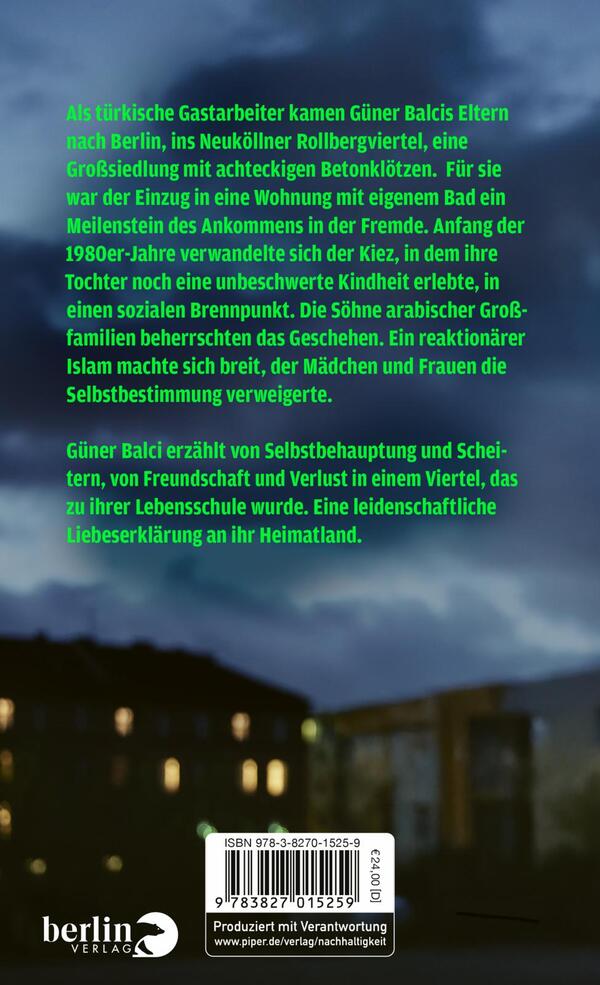 Rückansicht des Buches „Heimatland“