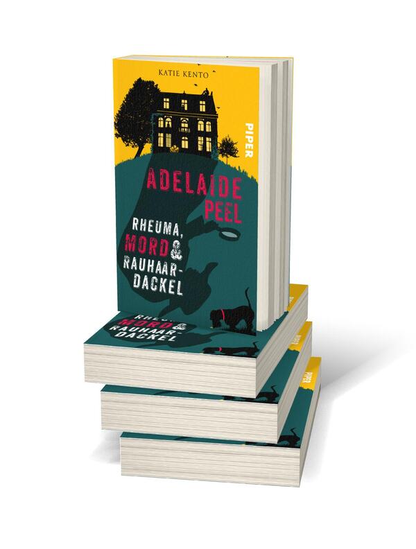 Bücherstapel des Buches „Adelaide Peel: Rheuma, Mord und Rauhaardackel“