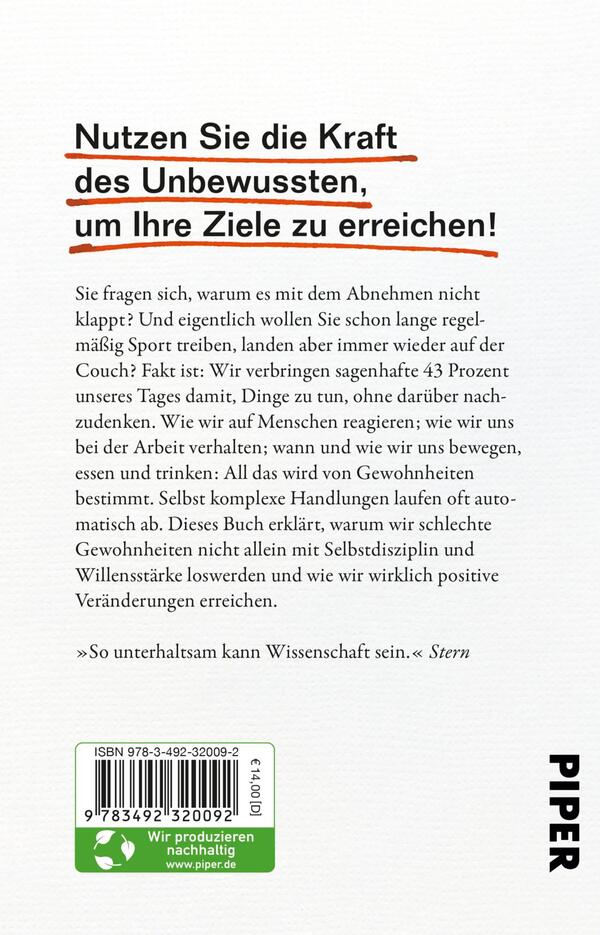 Rückansicht des Buches „Good Habits, Bad Habits – Gewohnheiten für immer ändern“