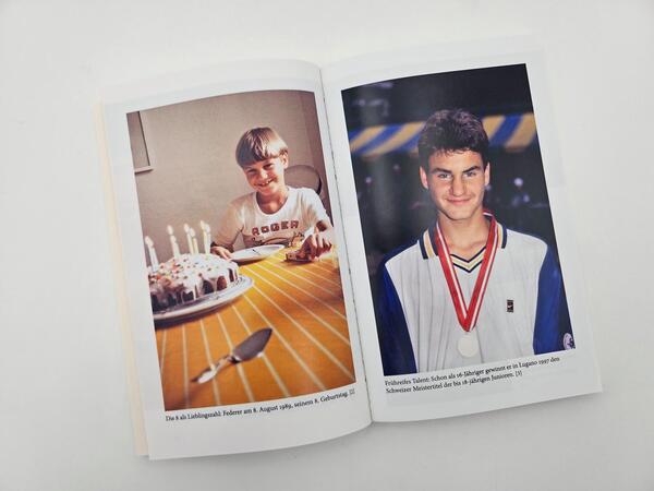 Außenansicht des Buches „Roger Federer“