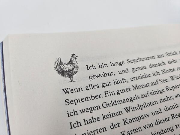 Außenansicht des Buches „Seefahrt mit Huhn“